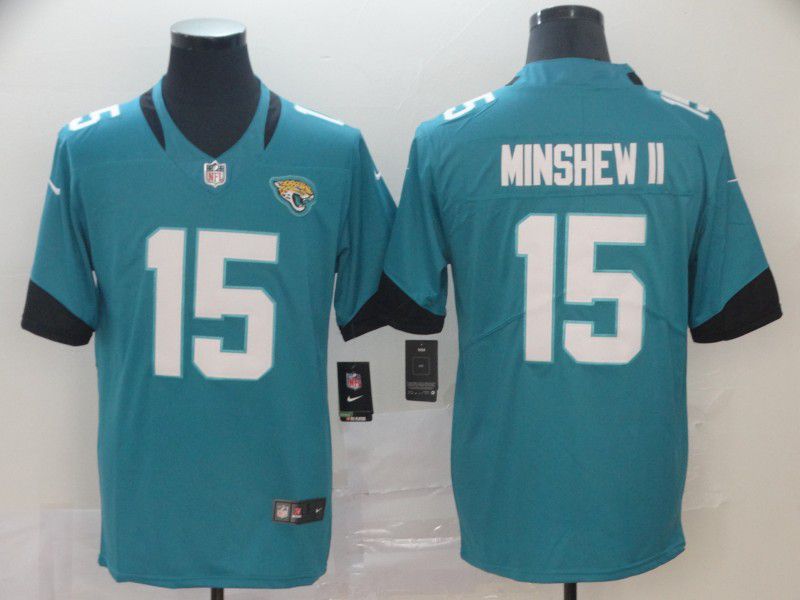 Men Jacksonville Jaguars #15 Minshew ii Green Nike Vapor Untouchable Limited NFL Jersey->pittsburgh steelers->NFL Jersey